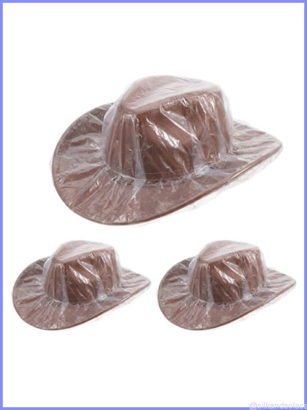 3PCS Clear Cowboy Hat Protector Waterproof Dustproof Elastic Hat Cover